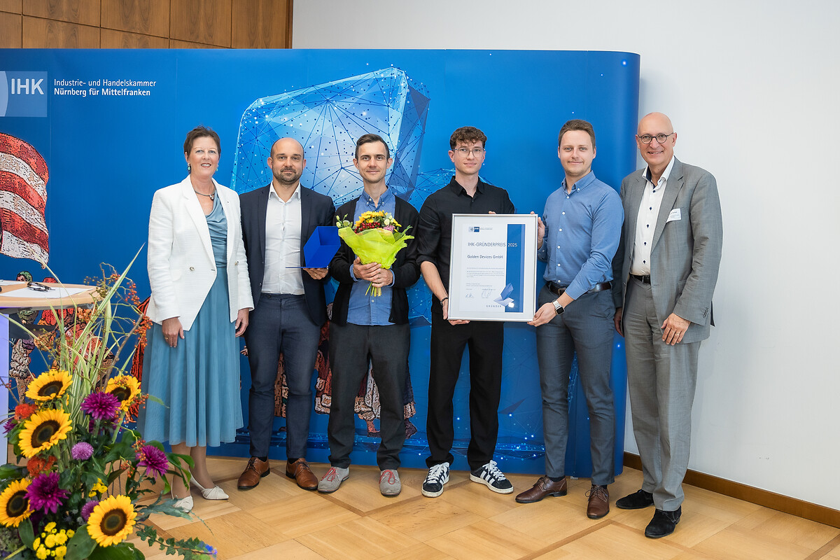 IHK-Gründerpreis Mittelfranken: Preisverleihung 2025 – Golden Devices GmbH