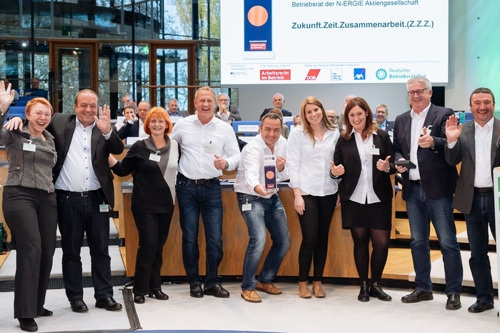 Team der N-ERGIE mit dem Deutschen Betriebsrätepreis in Bronze